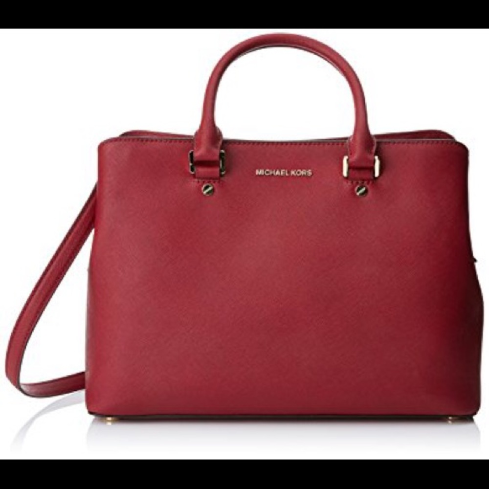 Michael Kors Large Savannah Handbag Red